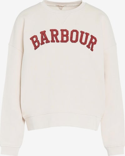 Barbour Sweat-shirt 'Silverdale' en rouge rouille / blanc, Vue avec produit