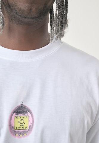 Cleptomanicx Shirt 'Classic Tee Take Care' in White