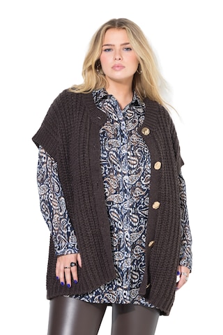 Studio Untold Gebreid vest in Bruin: voorkant