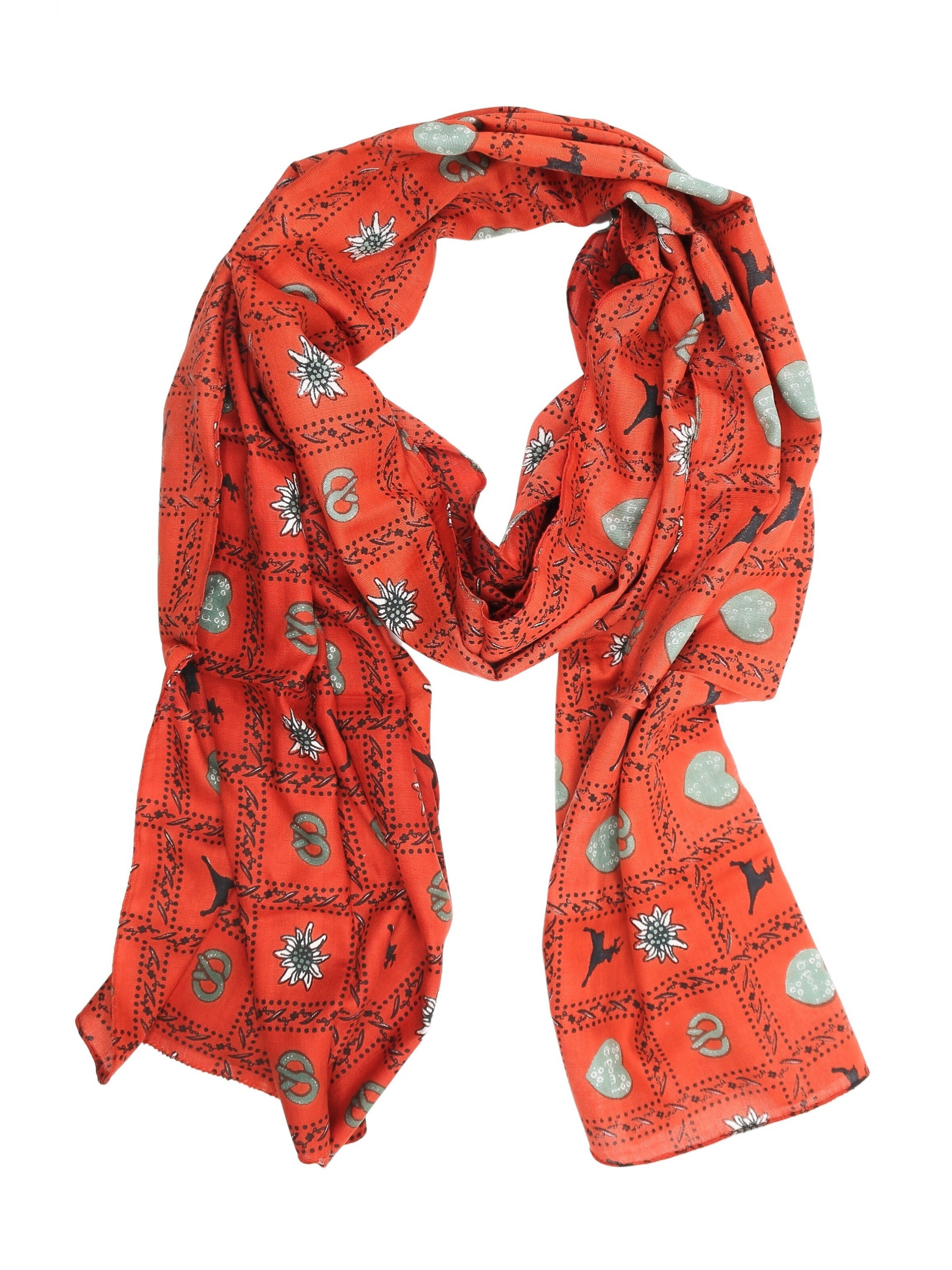 Allgäu Rebell Scarf 'Trachteneleganz' in Red