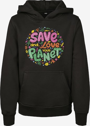 Mister Tee Sweatshirt 'Save And Love' in Black: front