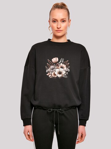 F4NT4STIC Sweatshirt 'Blumenstrauß Boho' in Black: front