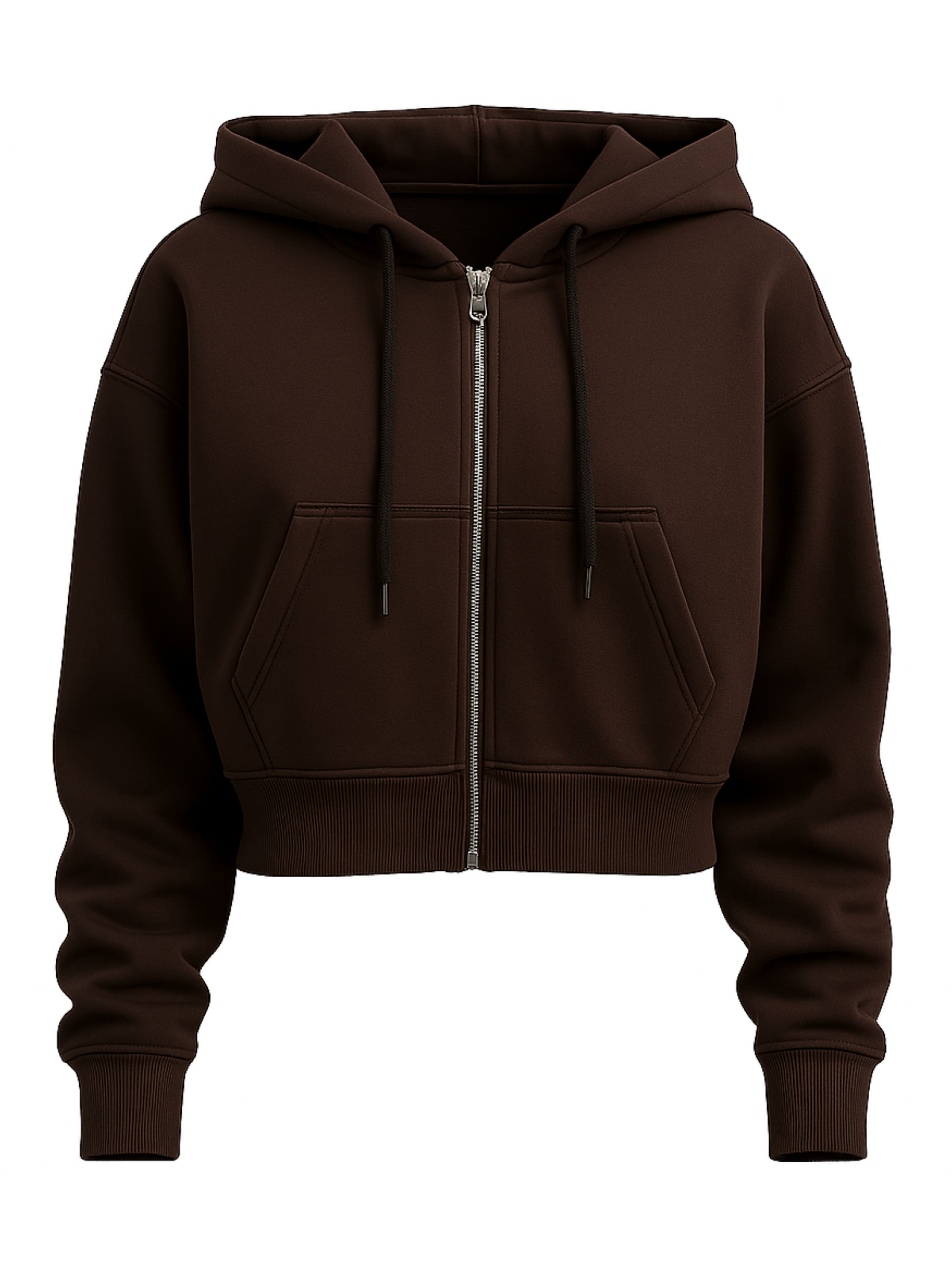 Justever Sweatjacke in Braun: Vorderseite