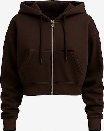 Justever Sweat jacket in Brown: front