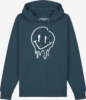 Sweat-shirt ' Smiley ' Watapparel en bleu : devant