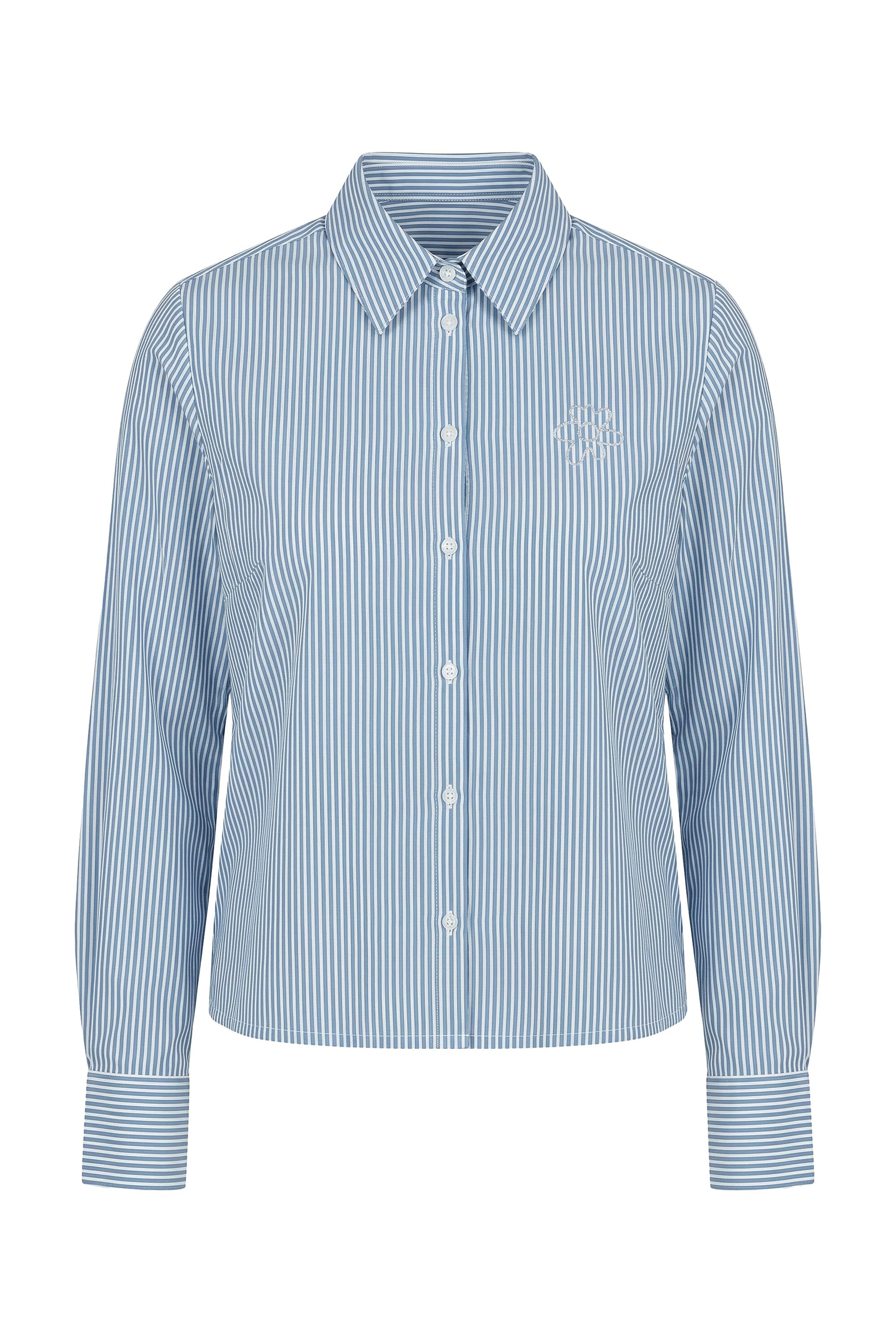Ulla Popken Bluse in Blau: Vorderseite