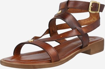 Bata Strap Sandals in Brown: front