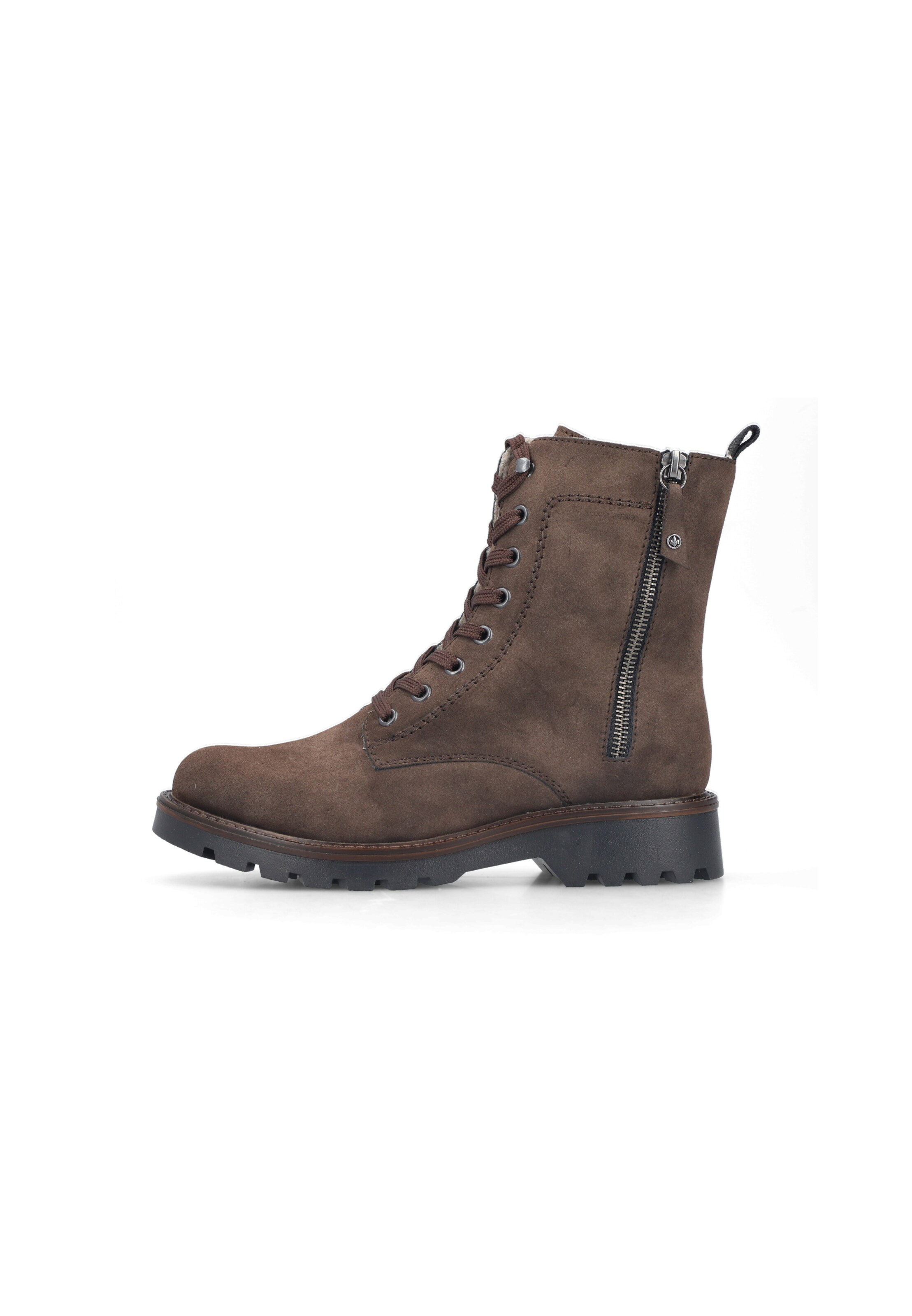 Rieker Lace-Up Ankle Boots in Brown