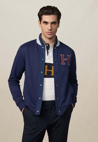 Hackett London Sweatvest 'Heritage' in Blauw: voorkant