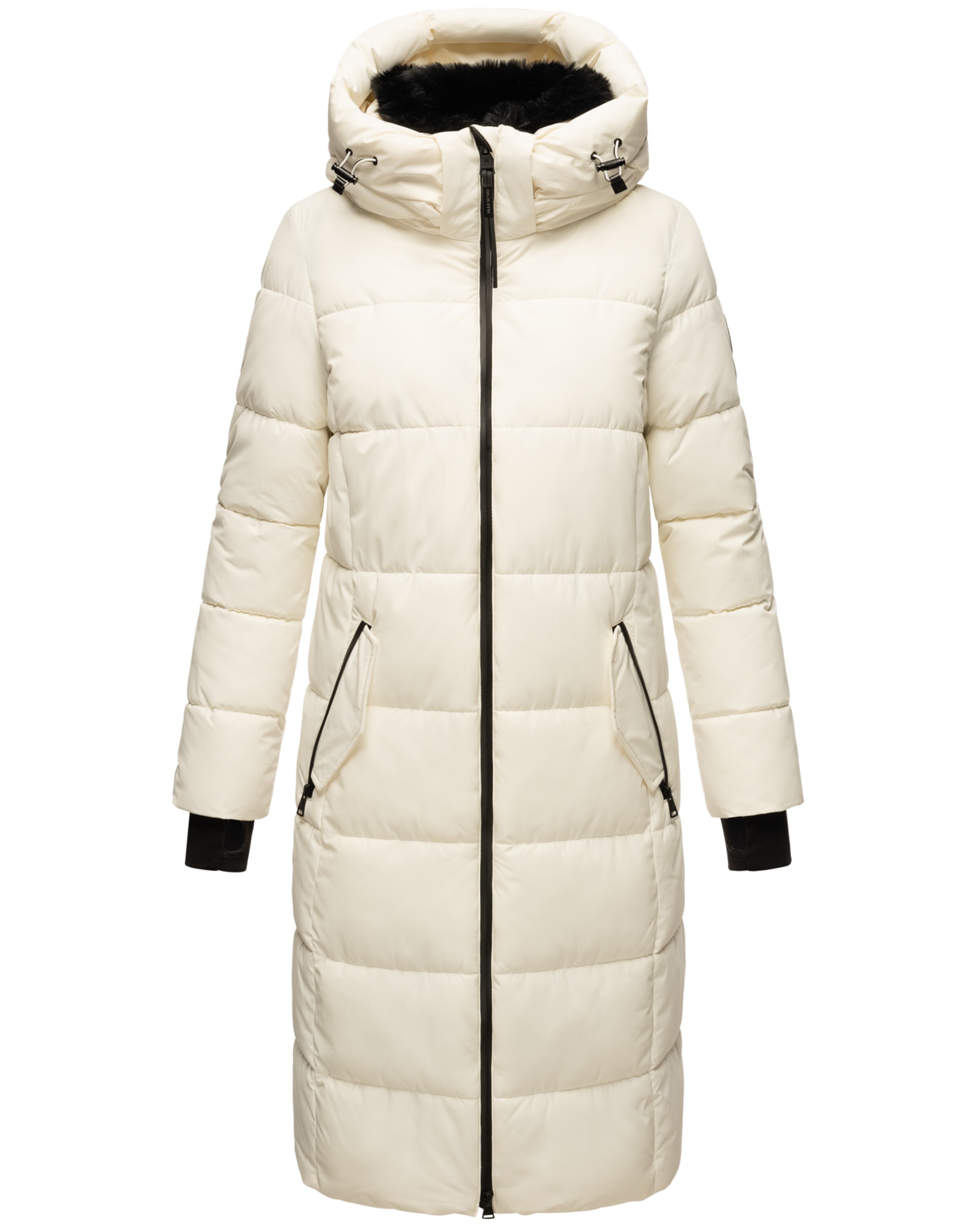 MARIKOO Winter coat 'Zuraraa XVI' in White: front