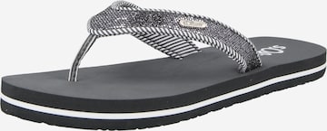 Flip-flops de la s.Oliver pe gri: față