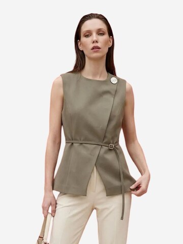 My fashion Gilet 'Westen' in Groen: voorkant