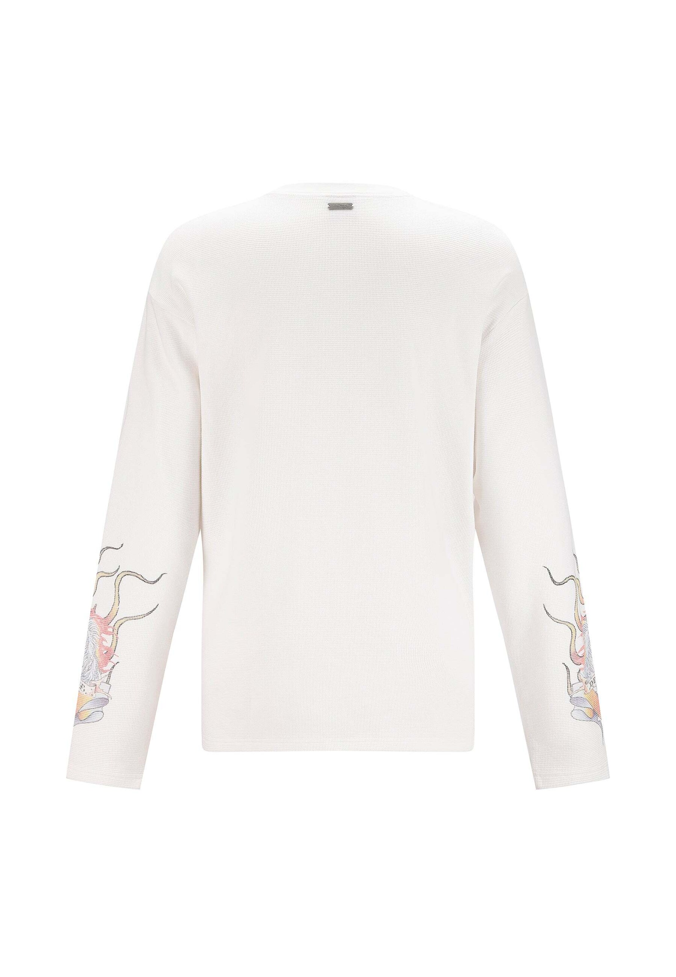 Ed HardySweater majica 'Ride Into Hell' - bijela boja