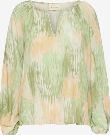Cream Blouse 'Cassia' in Groen: voorkant