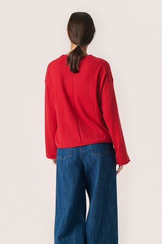 SOAKED IN LUXURY Pullover 'Spina' i rød