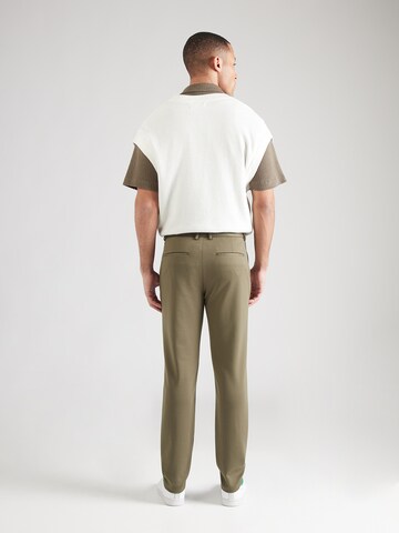 Lindbergh Slimfit Chinohousut 'Superflex' värissä vihreä: takapuoli