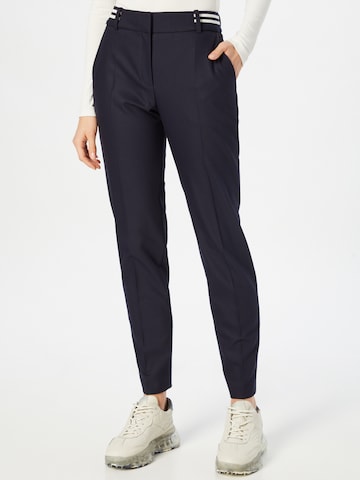 HUGO Regular Pleated Pants 'Hirenas' in Blue: front