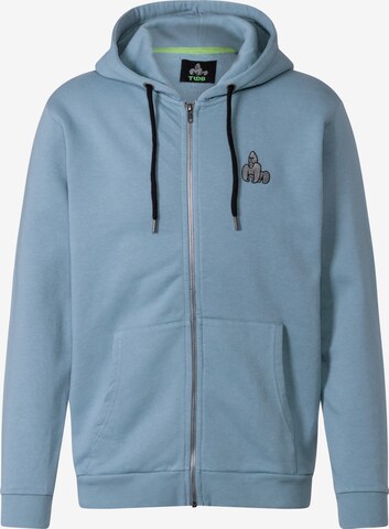 THAT GORILLA BRAND Zip-Up Hoodie 'VIRUNGA' in Blue: front