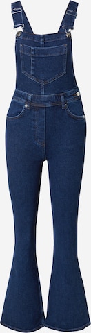 Flared Jeans con pettorina di Warehouse in blu: frontale