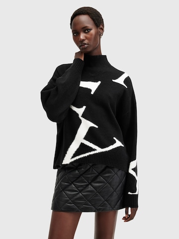 Pulover 'A STAR' de la AllSaints pe negru: față