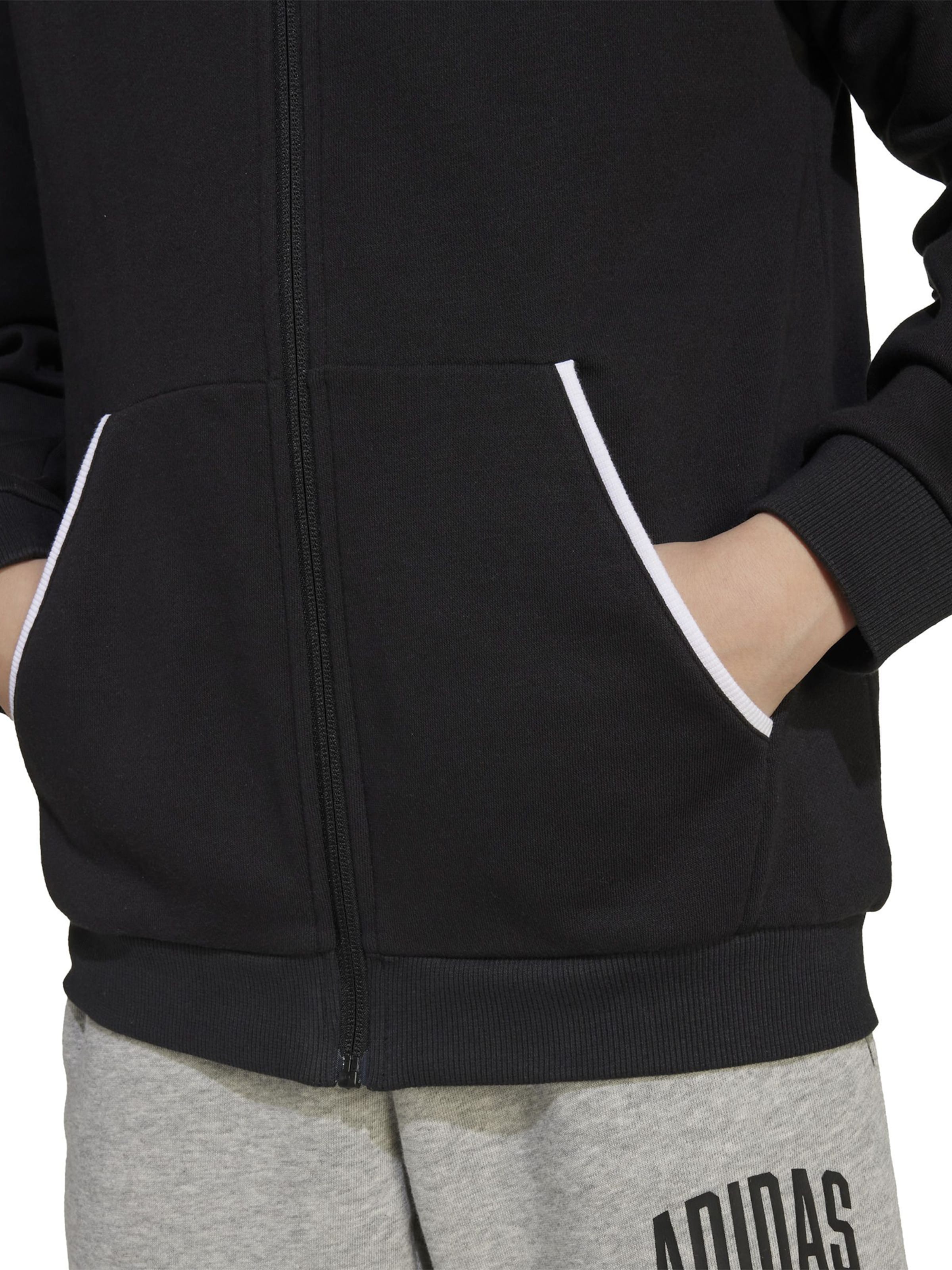 ADIDAS SPORTSWEAR Αθλητική ζακέτα φούτερ σε μαύρο