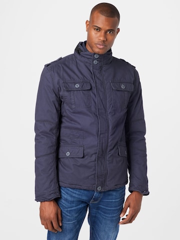 Brandit Between-Season Jacket 'Britannia' in Blue: front