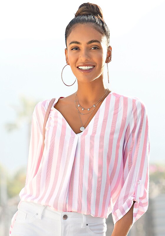 LASCANA Blouse in Pink, Pink