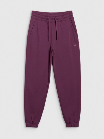 4F Loose fit Trousers in Purple: front