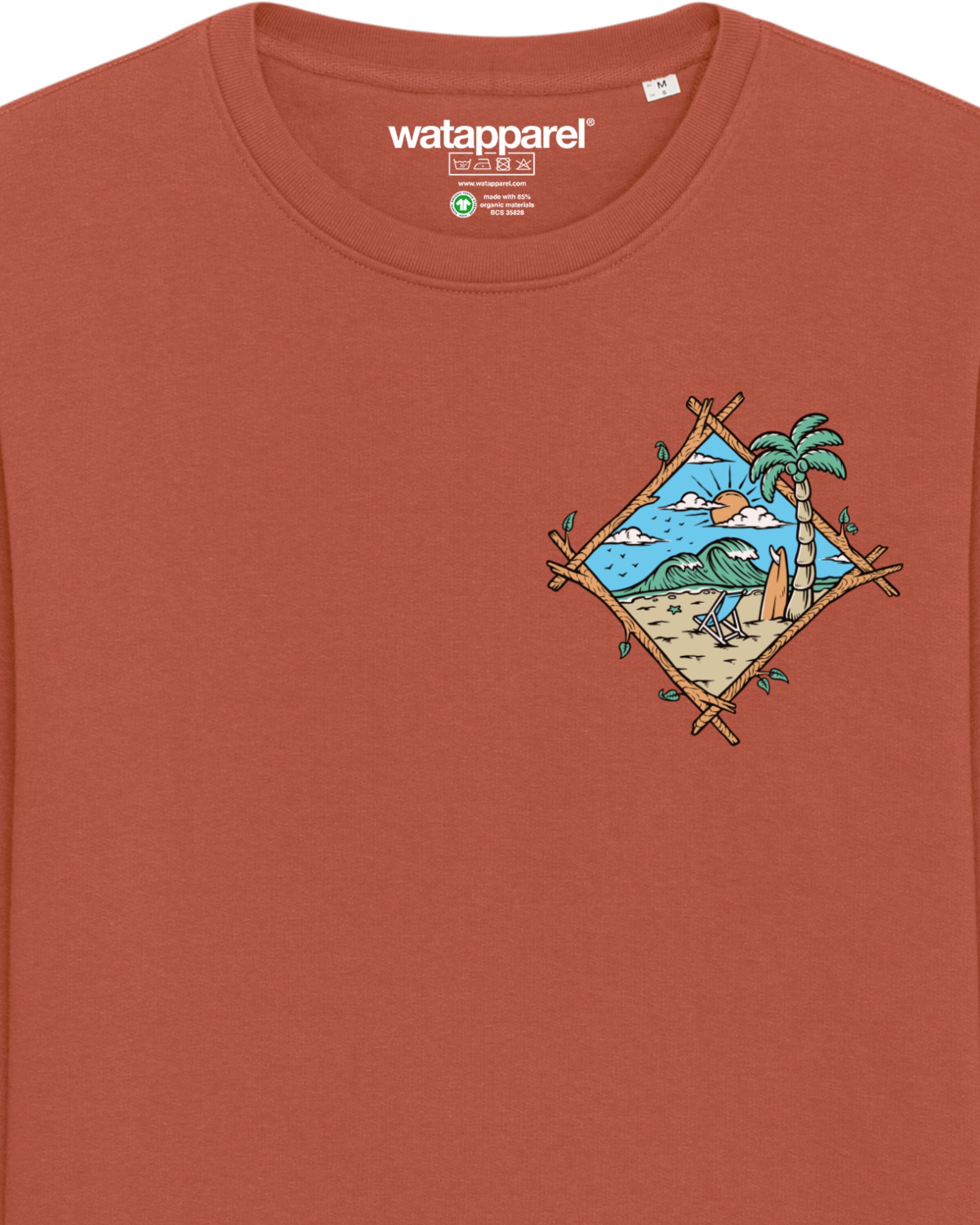 Felpa 'Beach is calling' di Watapparel in marrone