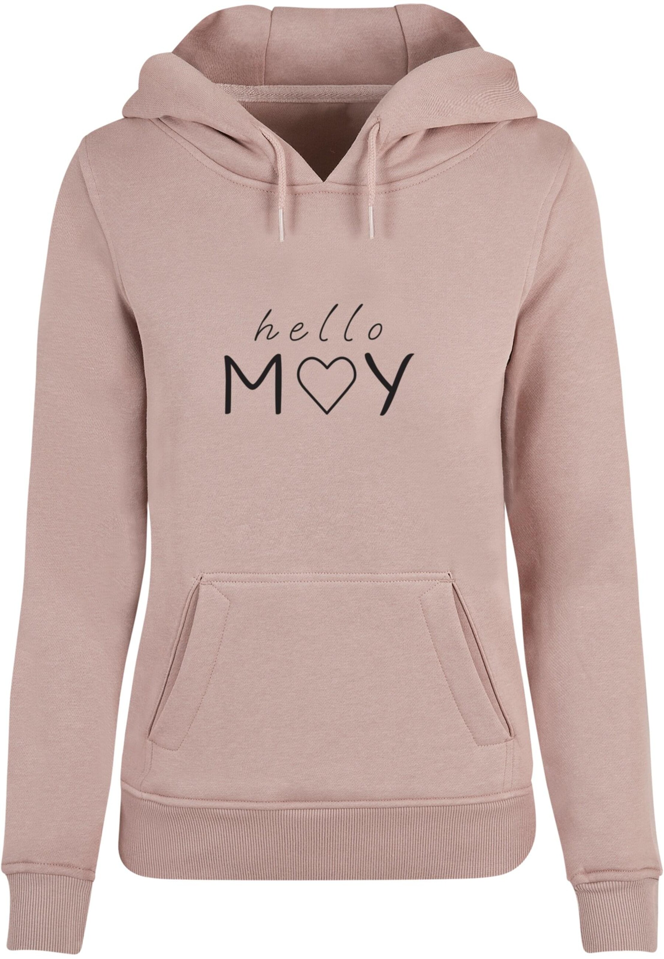 Merchcode Sweatshirt 'Spring - Hello May' in Pink: Vorderseite