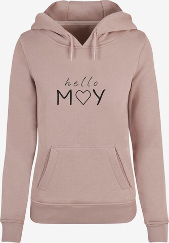 Merchcode Sweatshirt 'Spring - Hello may' in Pink: front