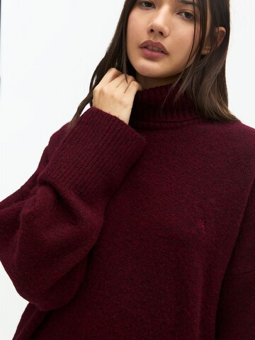 Pull&Bear Pullover i overstørrelse 'PACIFIC' i rød