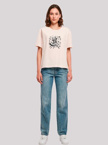 F4NT4STIC T-Shirt 'Skelettpaar Tanzt Mit Band' in Pink