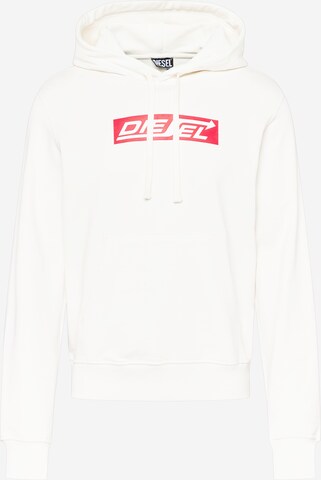 DIESEL Sweatshirt 'GINN' i vit: framsida