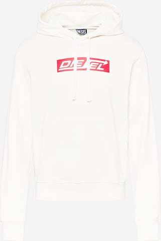 DIESEL Sweatshirt 'GINN' in White: front