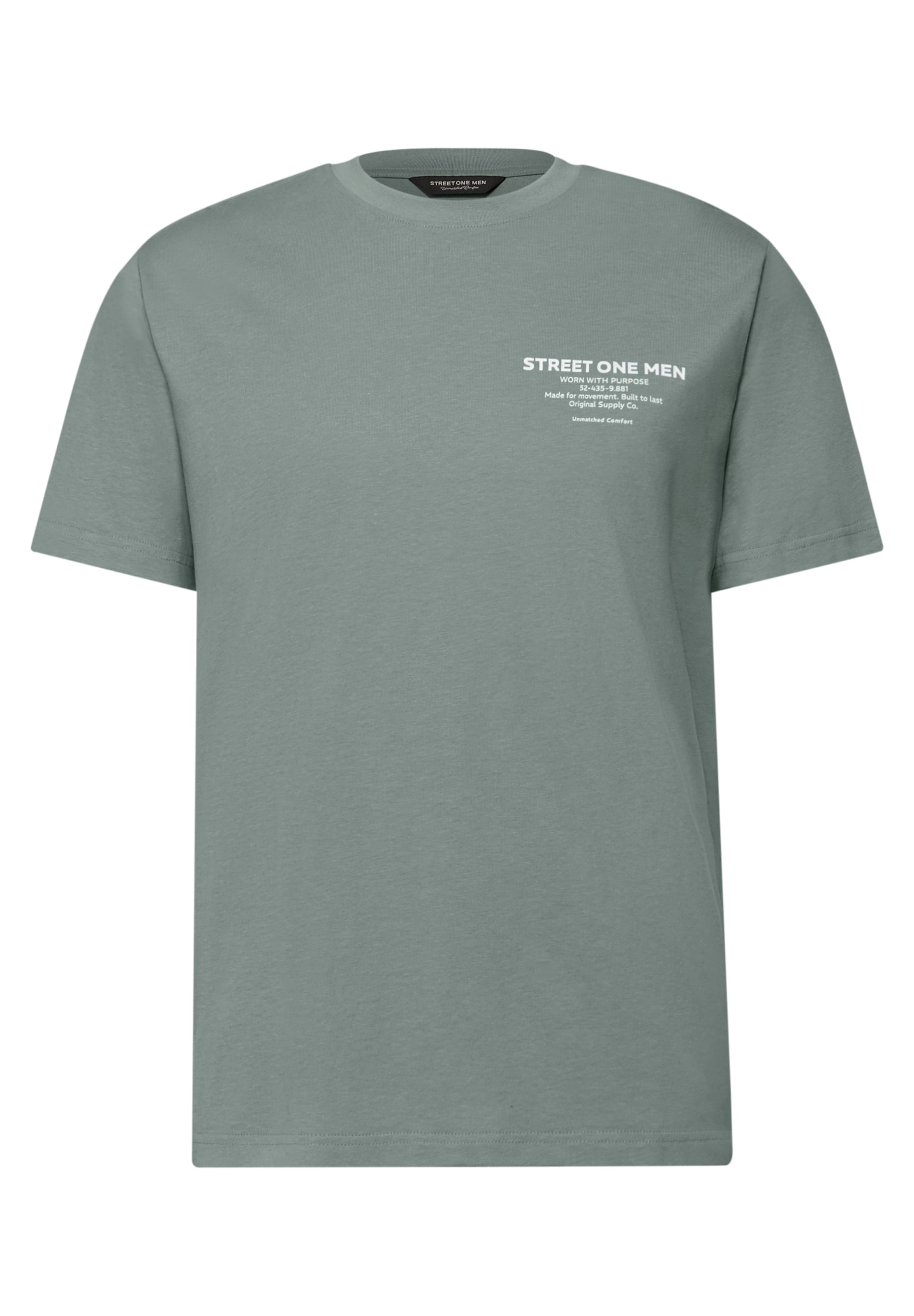 Street One MEN T-Shirt in Grün: Vorderseite