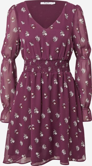 Rochie de cocktail NA-KD pe gri / mov zmeură / alb, Vizualizare produs