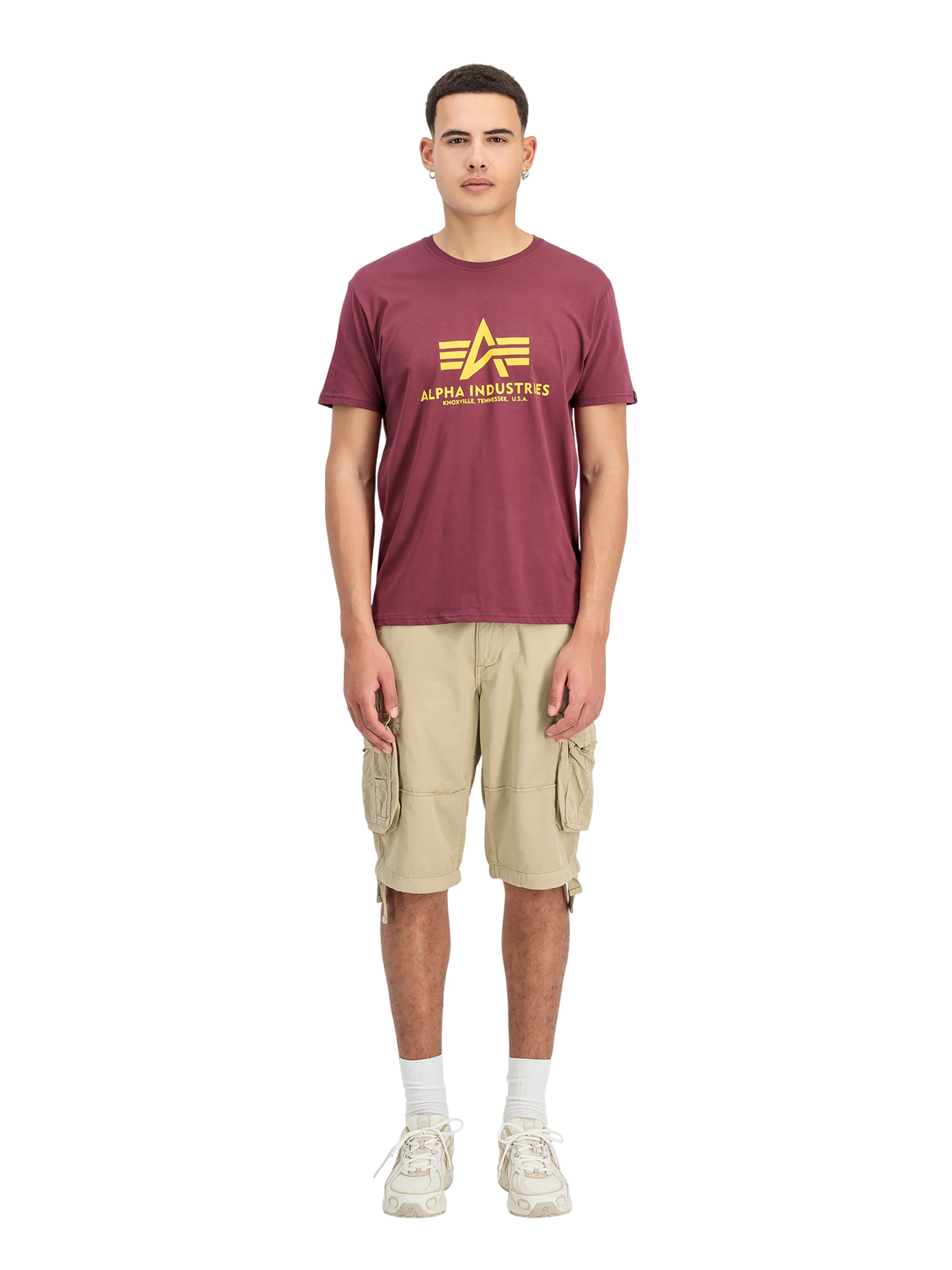 ALPHA INDUSTRIES Shirt 'Basic 2 Pack'‌‌‌‌‌‌‌‌ in Rot