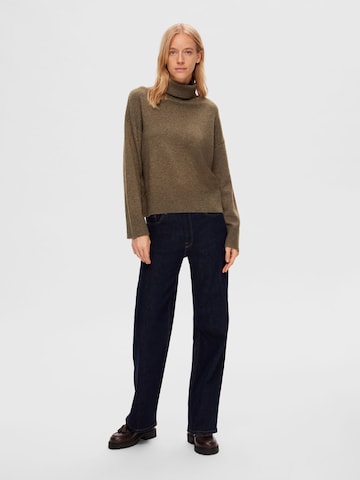 SELECTED FEMME Pullover i brun