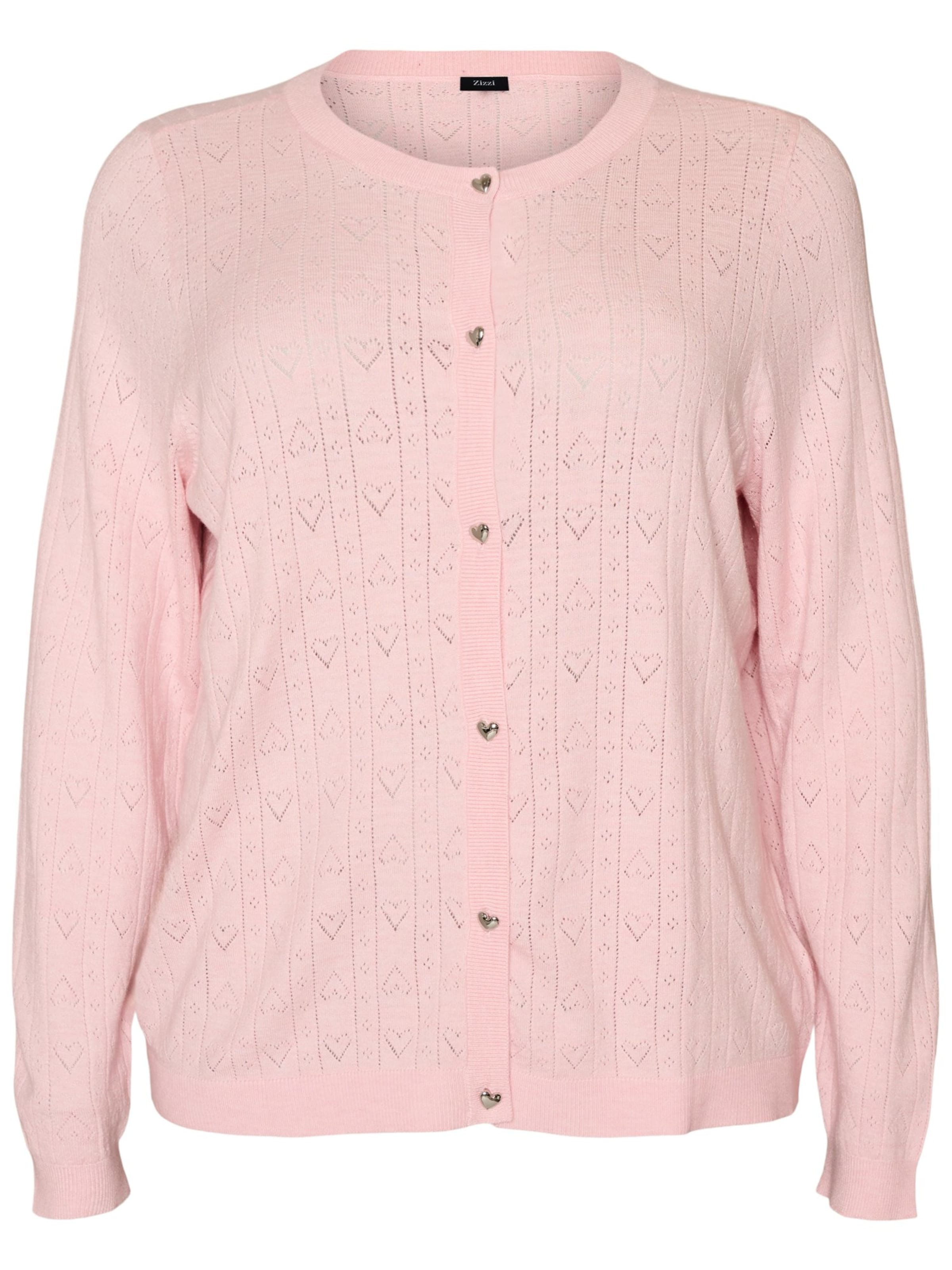 Cardigan 'MELLA' Zizzi en rose : devant