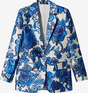 MANGO Blazer 'Berries' in Blue: front