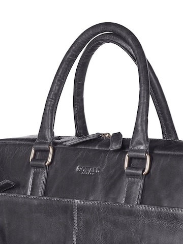 Howard London Aktenkoffer 'Howard Carter Bag Black' in Zwart