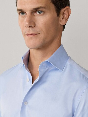 Hackett London Slim fit Zakelijk overhemd in Blauw