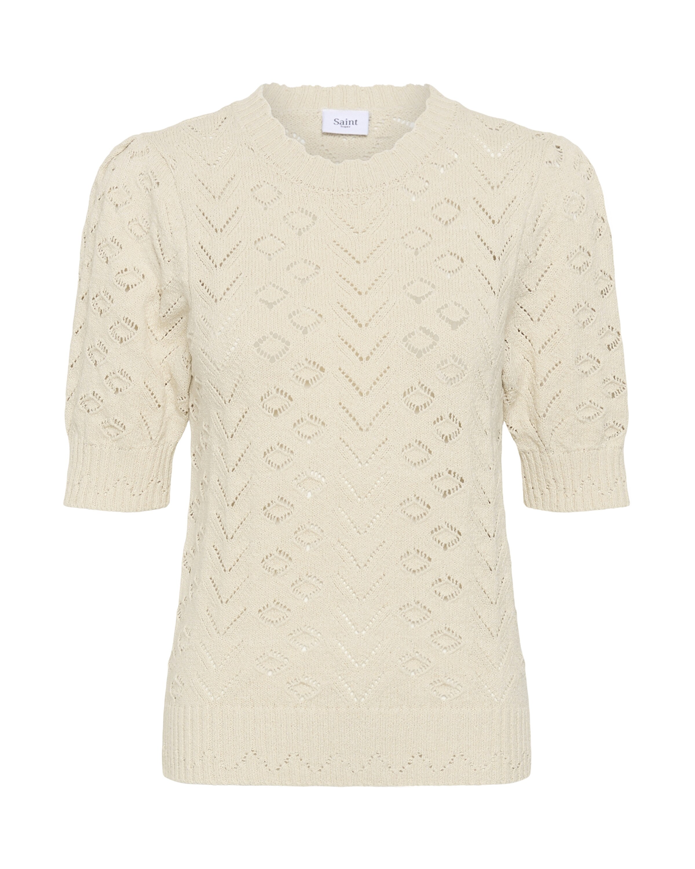 SAINT TROPEZ Pullover 'Shanelle' in Beige: Vorderseite