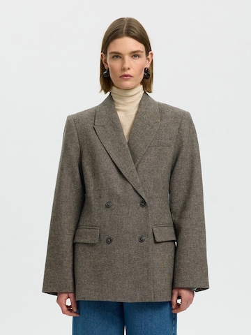 SELECTED Blazer 'SLWREEDA' in Brown: front