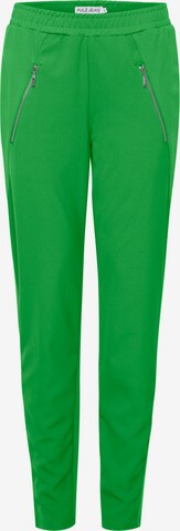 PULZ Jeans Slimfit Broek 'Kira' in Groen: voorkant