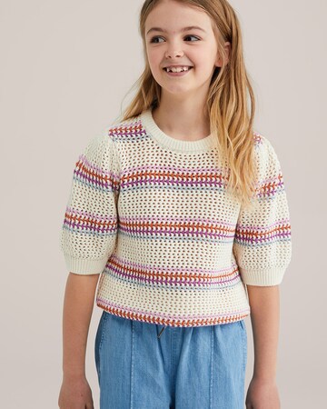 WE Fashion - Pullover em branco: frente