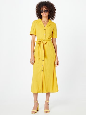Warehouse - Vestido camisero en amarillo