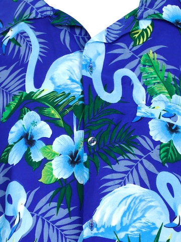 Maglietta 'Flamingo Flowers' di King Kameha in blu