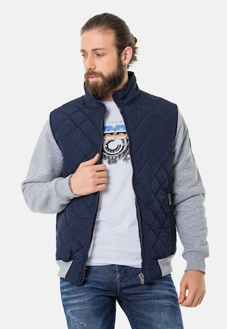 CIPO & BAXX Between-Season Jacket in Blue: front